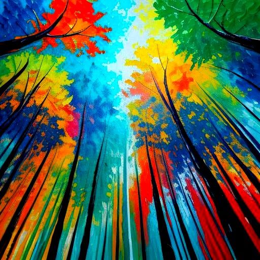 Rainforest Painting with Broad Brush Strokes