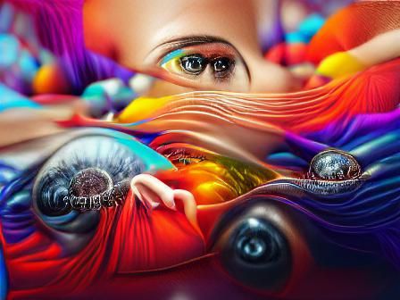 Hypnotic Mind's Eye in Hyperrealistic Photoillustration
