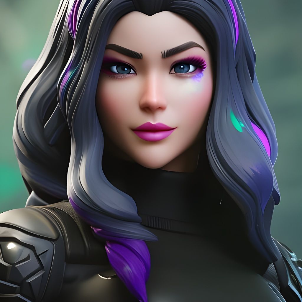 Hyperrealistic Fortnite Player Portrait in 3D Style