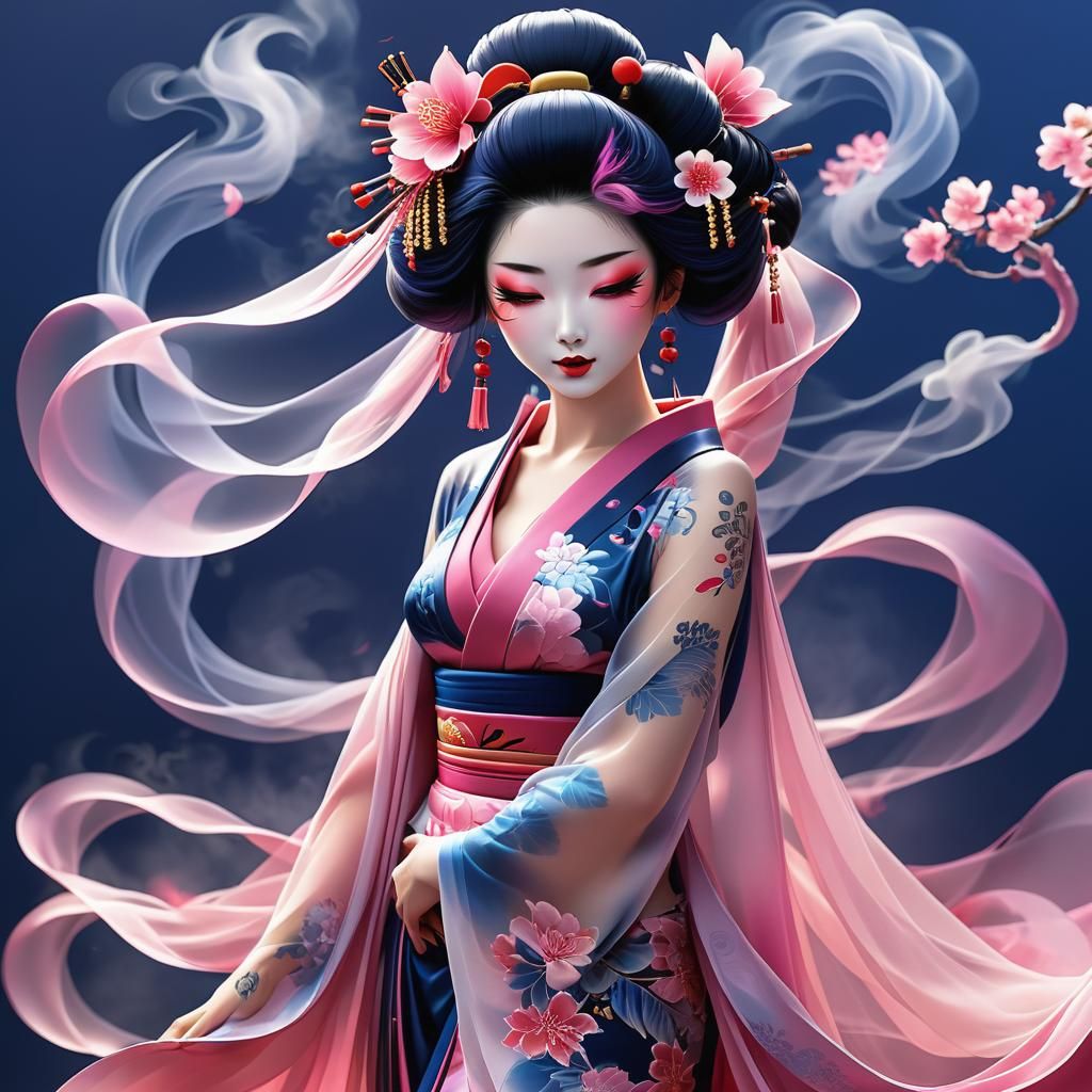 Cute Geisha Dancing