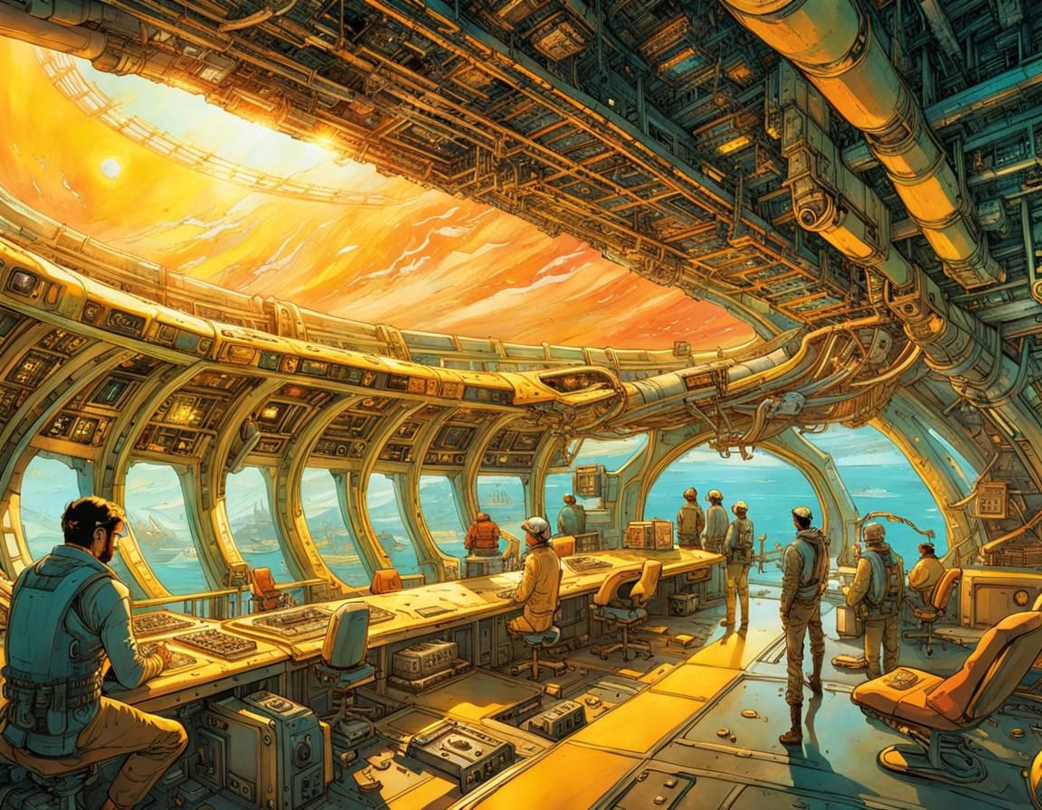 Inside a Huge Spaceship Inspired by Sea Life