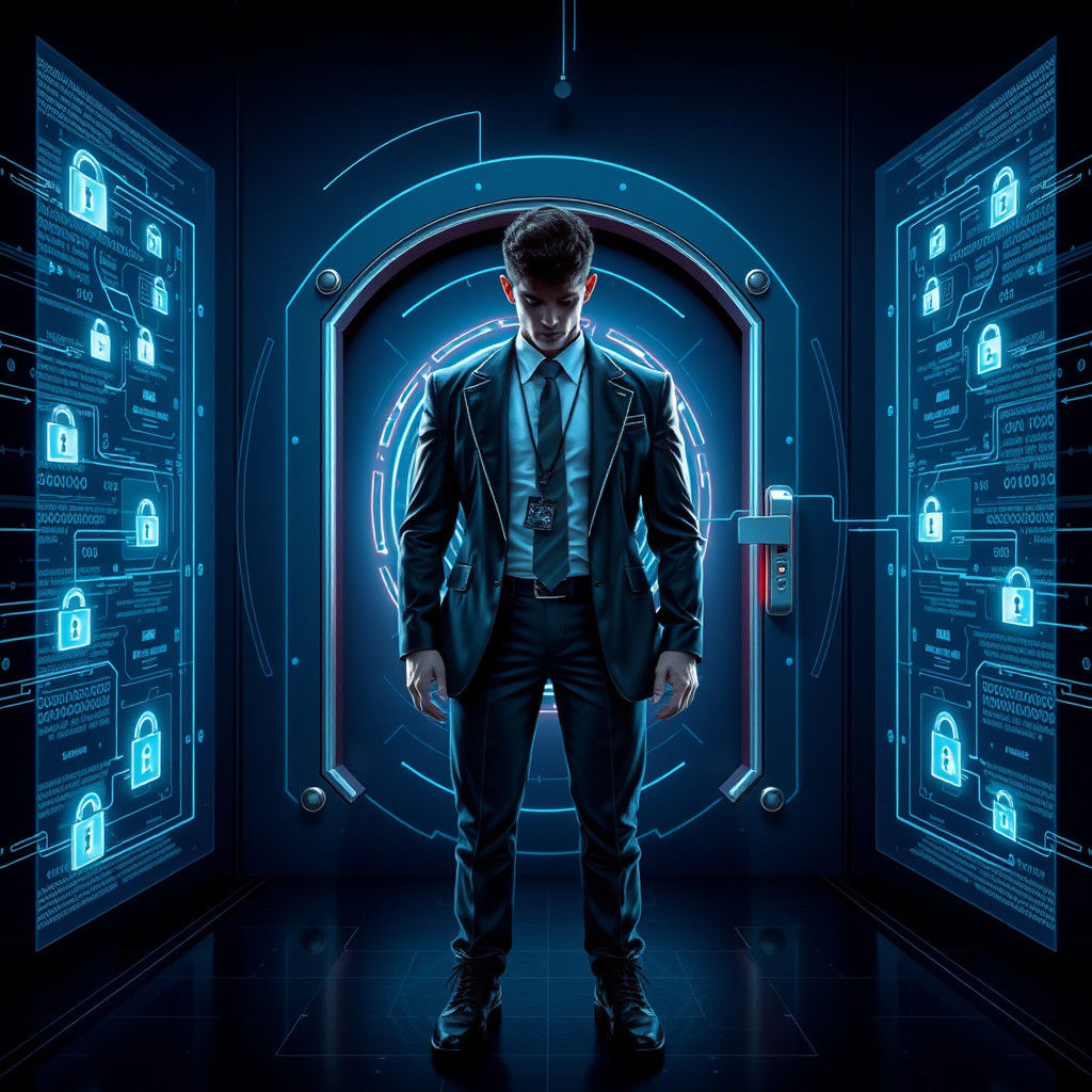 High-Tech Data Security in Futuristic Style