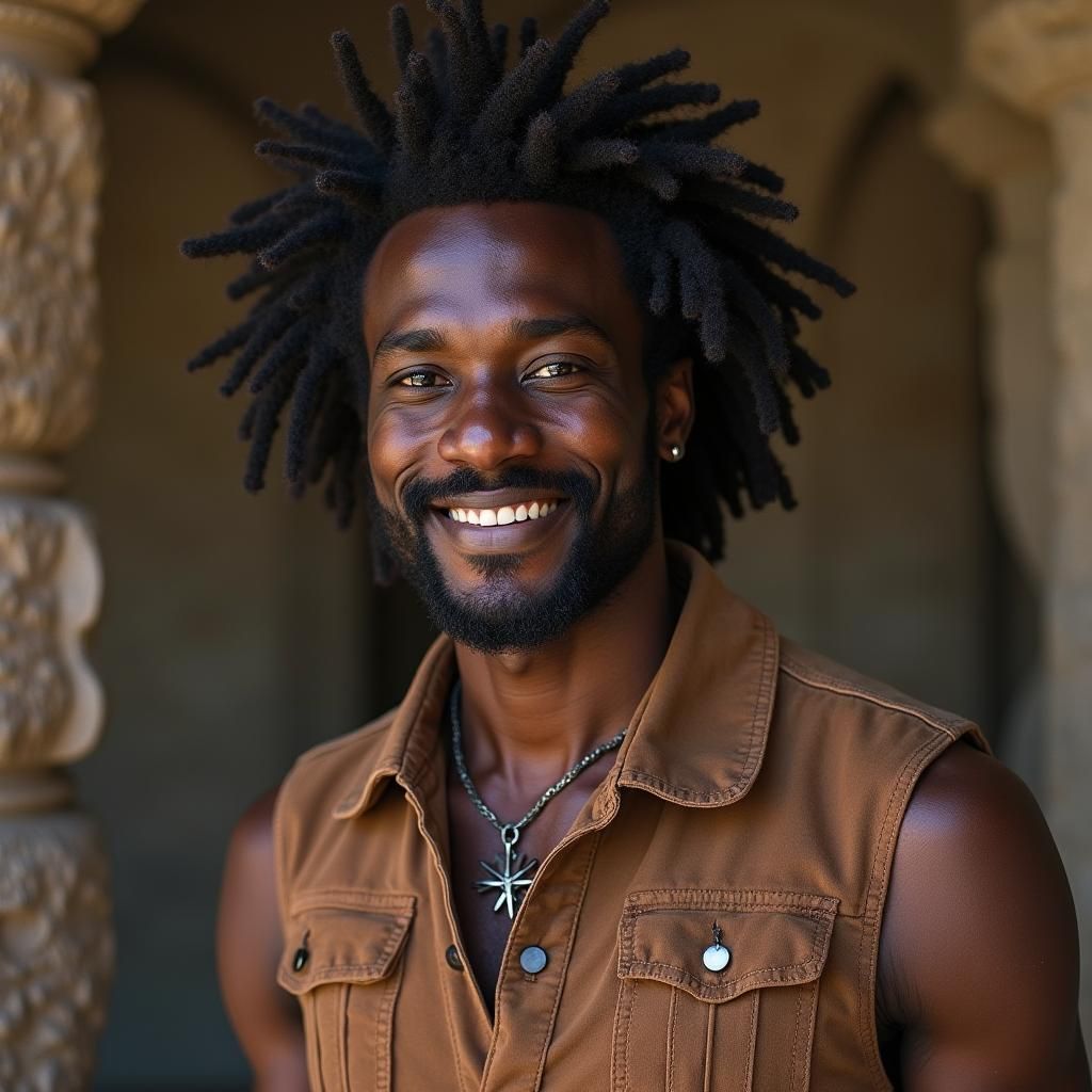 Portrait of a Handsome African Man