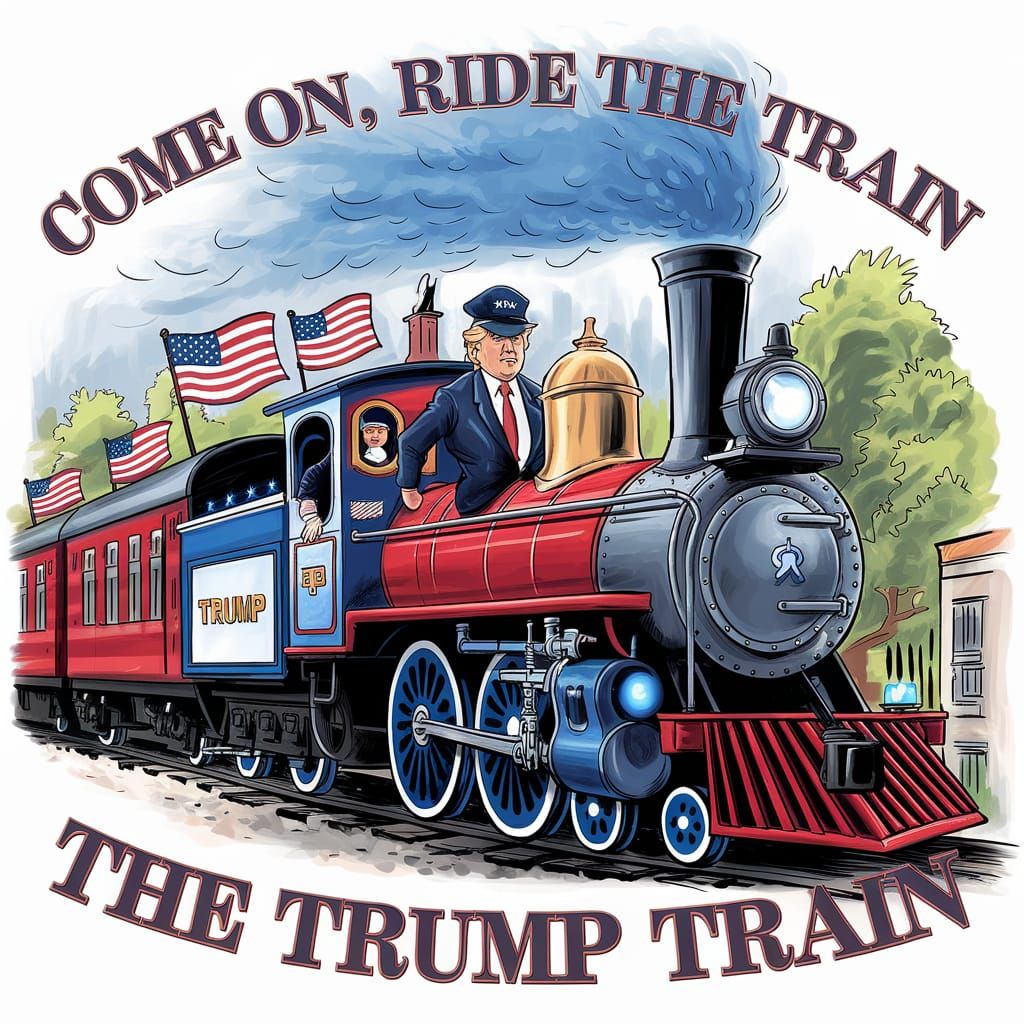 Come on, ride the train, Trump Train