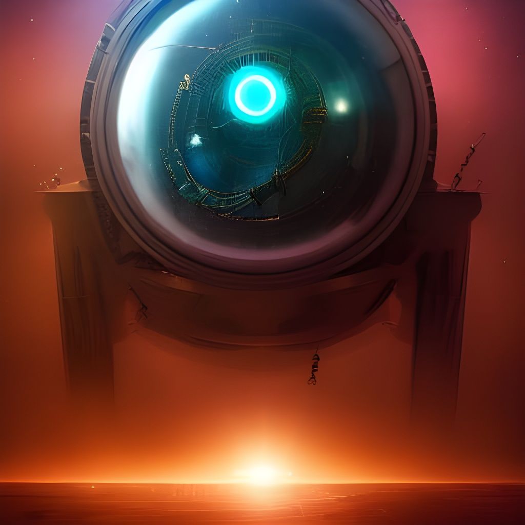 Surreal Sci-Fi Landscape with Clockwork and Celestial Elemen...