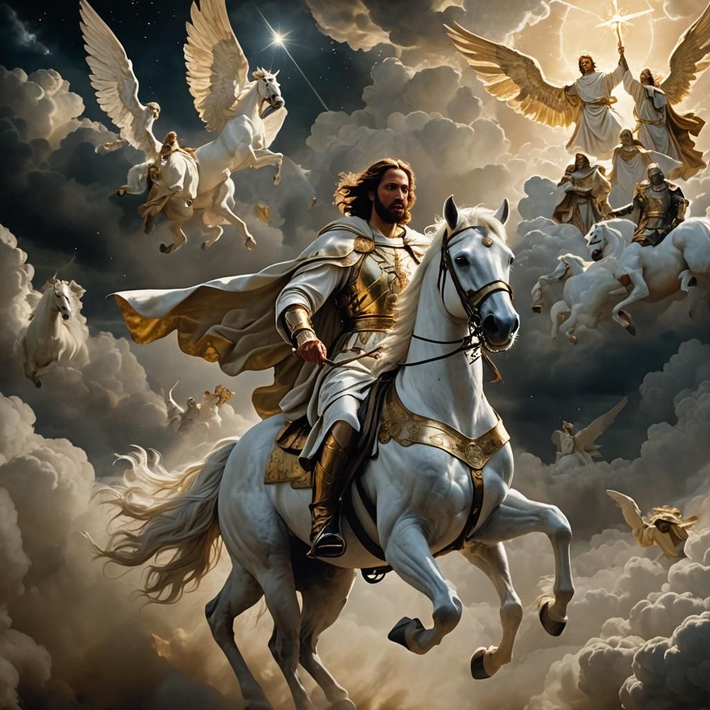 Christ Rides Into the Night Sky