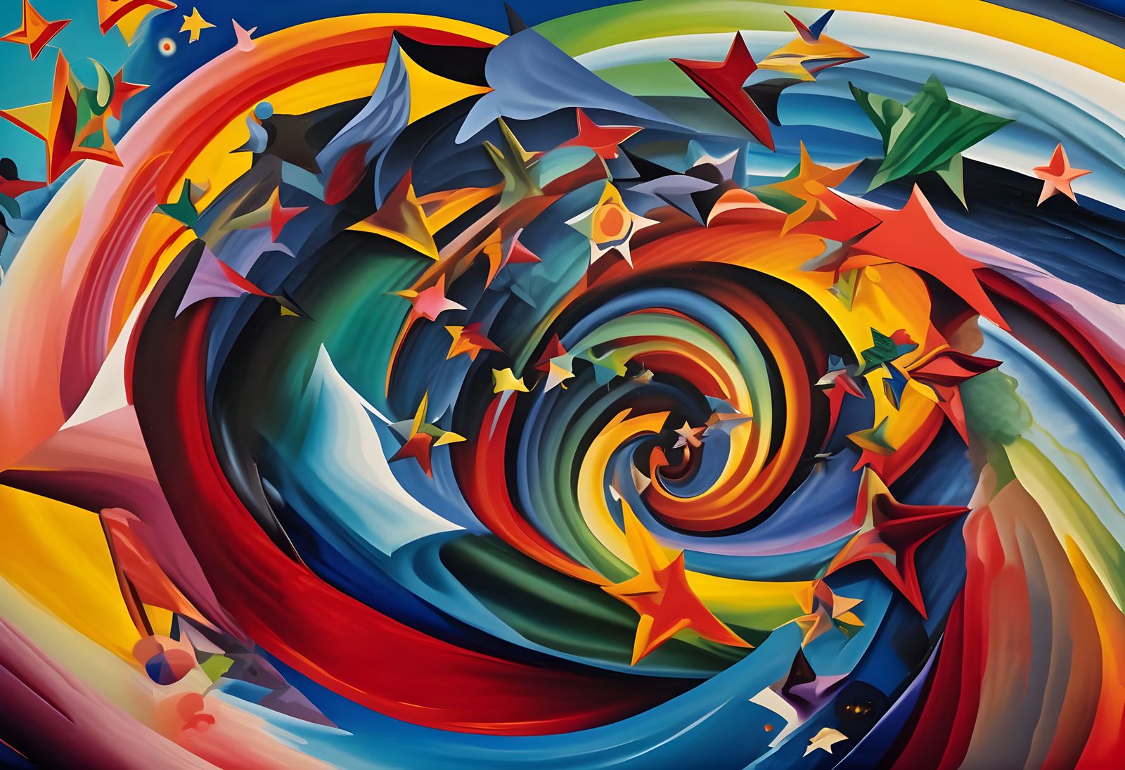 Vast Helical Vortex Maelstroms with Pointy Stars in Vivid St...