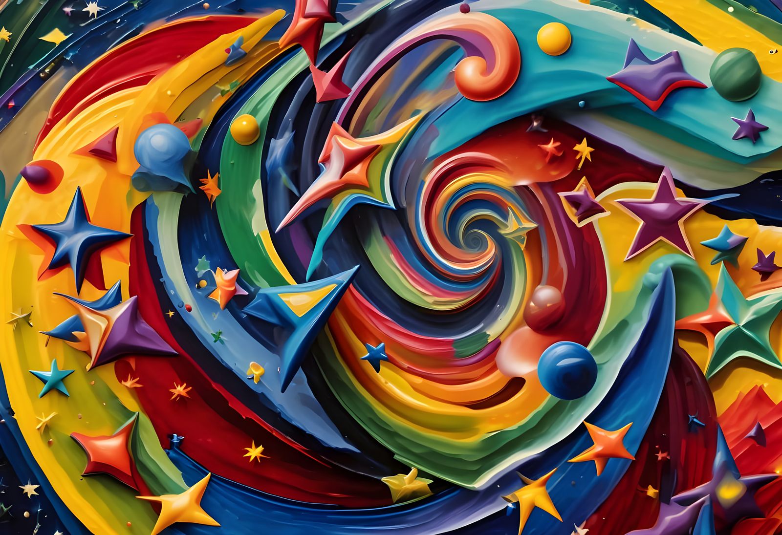 Vast Helical Vortex Maelstroms with Pointy Stars