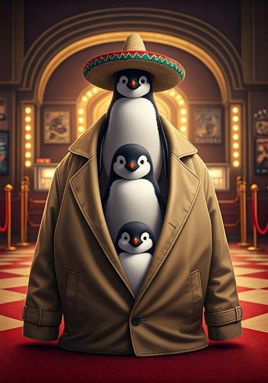 Penguins Go to the Movies: Expressive Cartoon Style