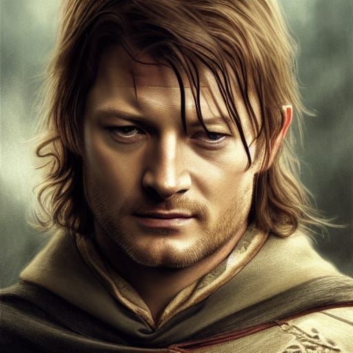 Boromir Portrait in The Lord of the Rings