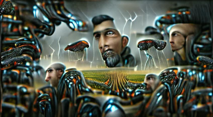 Alien Ships Hovering Over Cornfields: Detailed Concept Art