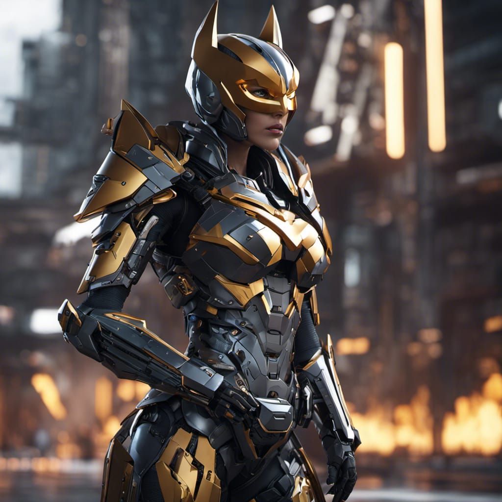 Batgirl in Futuristic Battle Armor