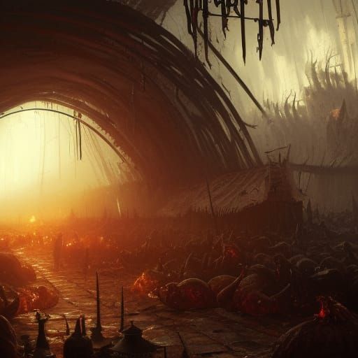 Thanksgiving in Hell: Dark Fantasy Concept Art