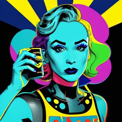 Toad X-Ray in Warhol-Inspired Pop Art Style