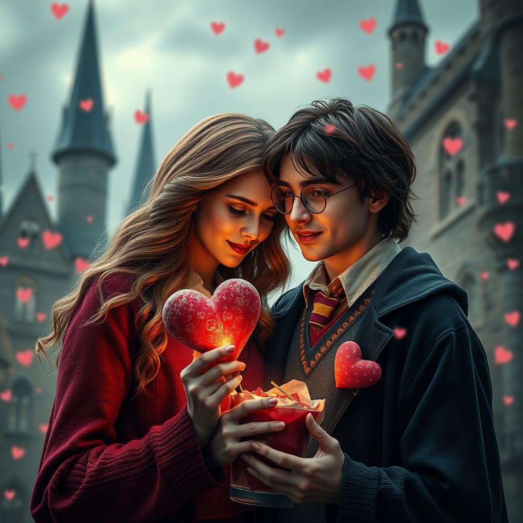 Harry Potter and Ginny Weasley in a Romantic Valentine's Day...