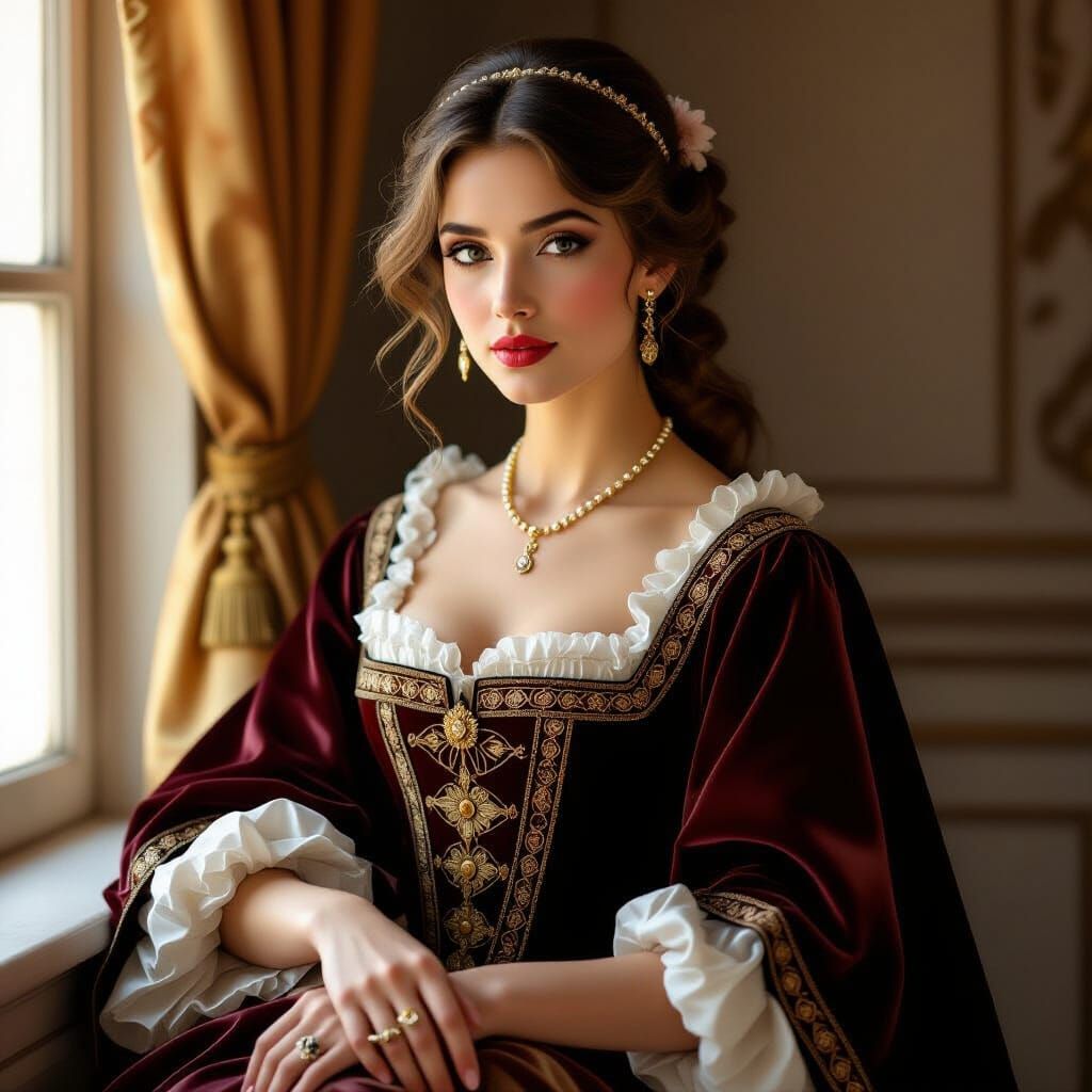 Elegant Woman in Classical Style