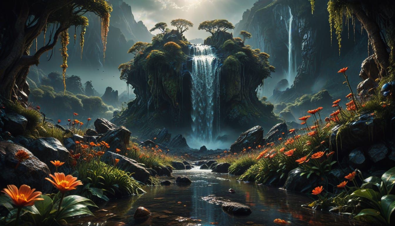 Surreal Planetary Rebirth in Abstract Digital Art