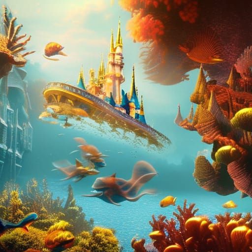 Underwater Disneyland: Epic Digital Matte Painting