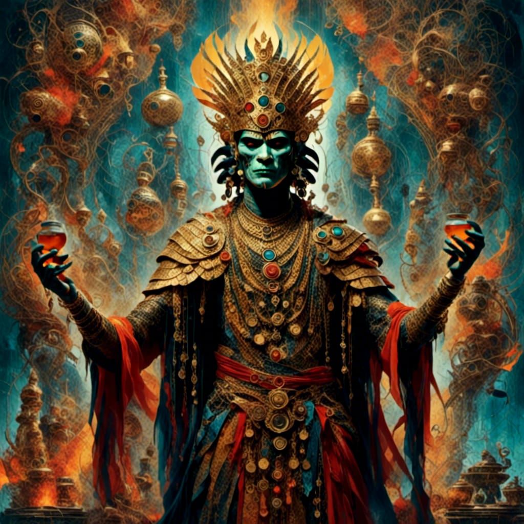 Crocodile Deity Dances in Opium Smoke