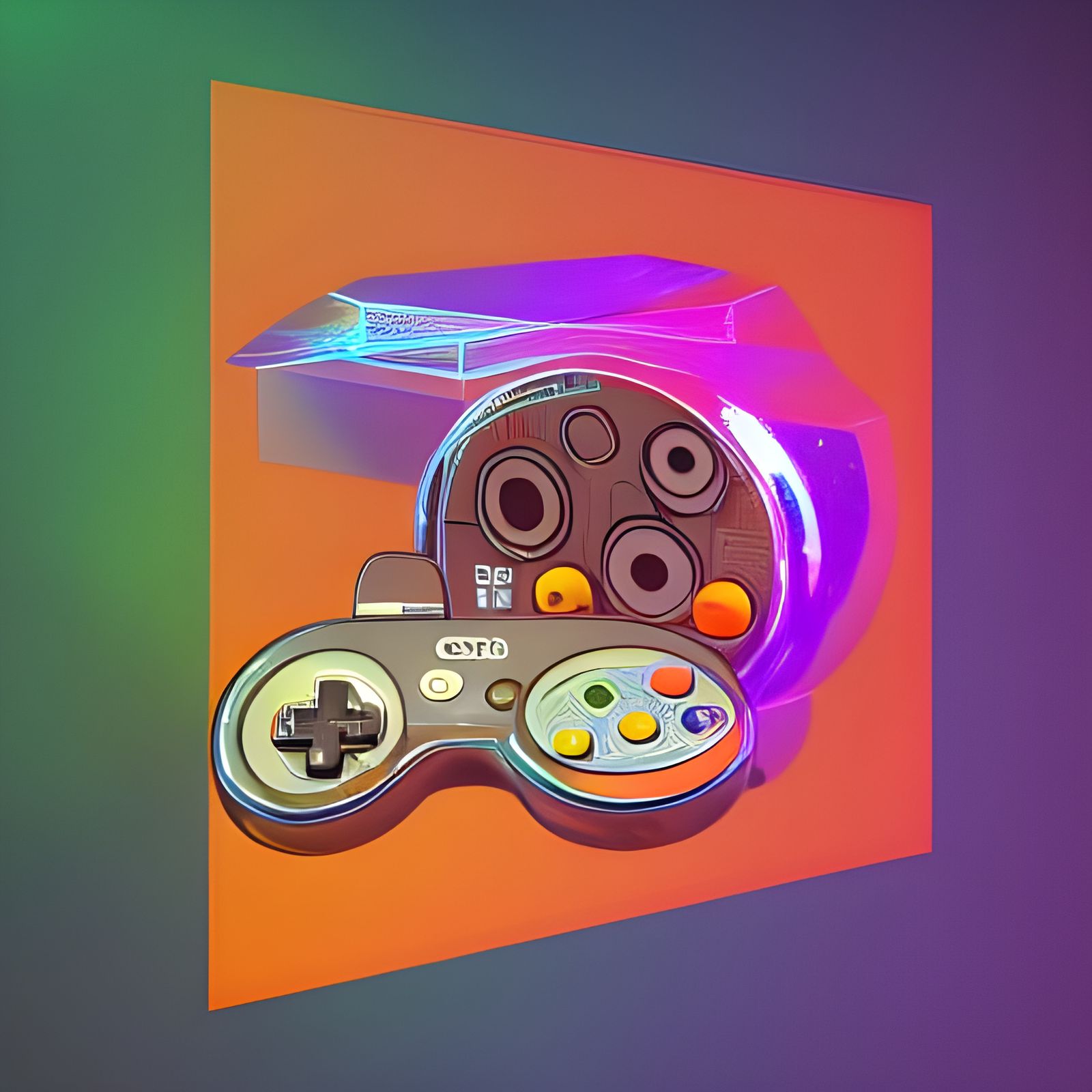 Dreamcast Gamecube Hybrid: a Cosmic Astral Illustration