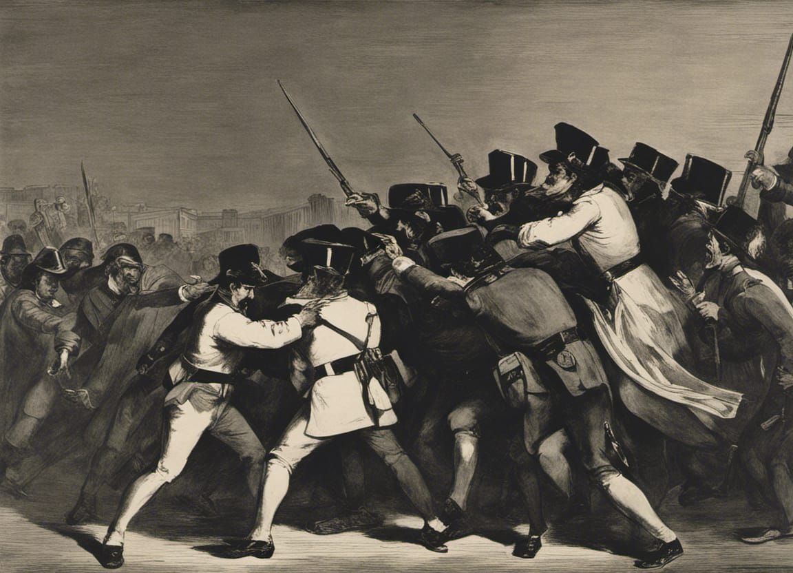 Police Brutality in Goya's Style