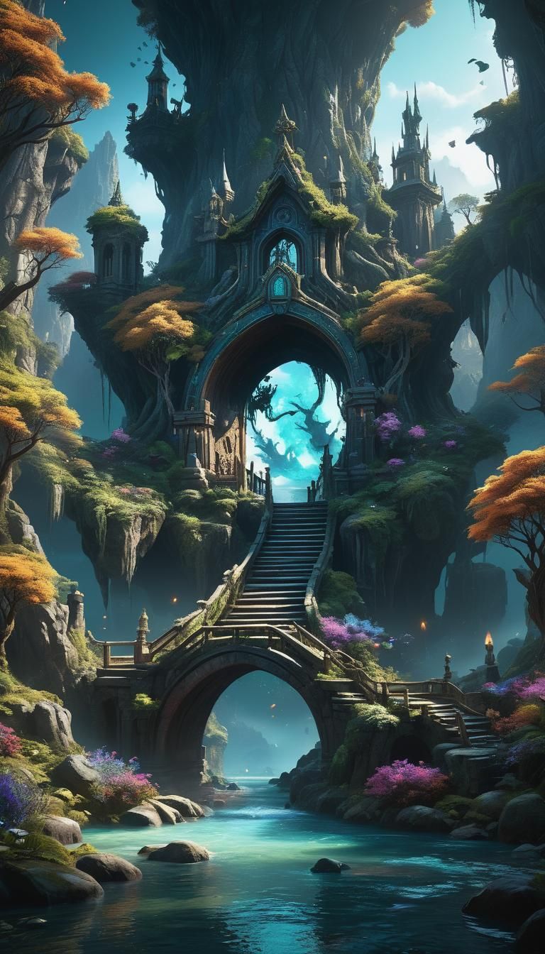 Fantastical Matte Painting in 8k Resolution