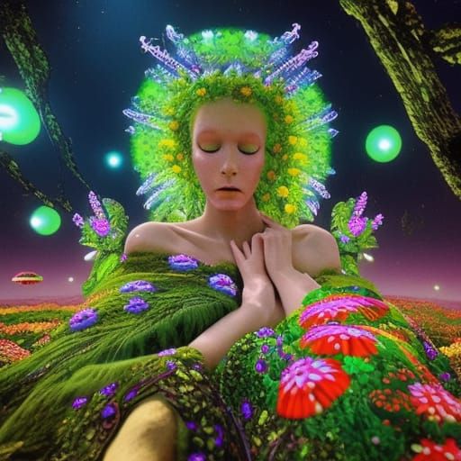 Intergalactic Flower Festival in Detailed 3D Render