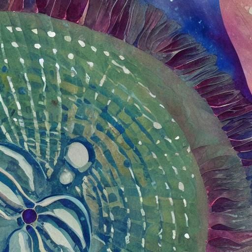 Diatom Close-Up in O'Keeffe's Impressionist Style