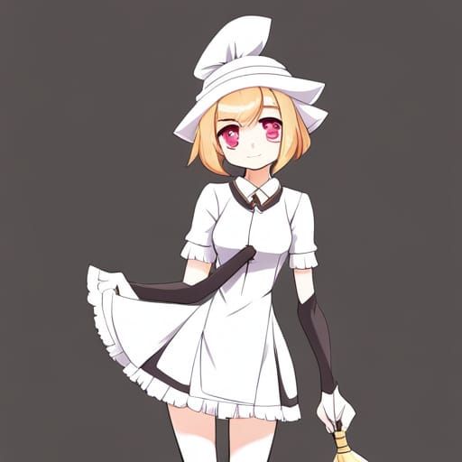 Himeko as Maid in Anime Style
