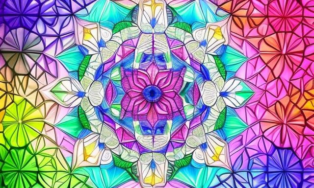 Monolith in Desert Dome: Geometric Digital Art