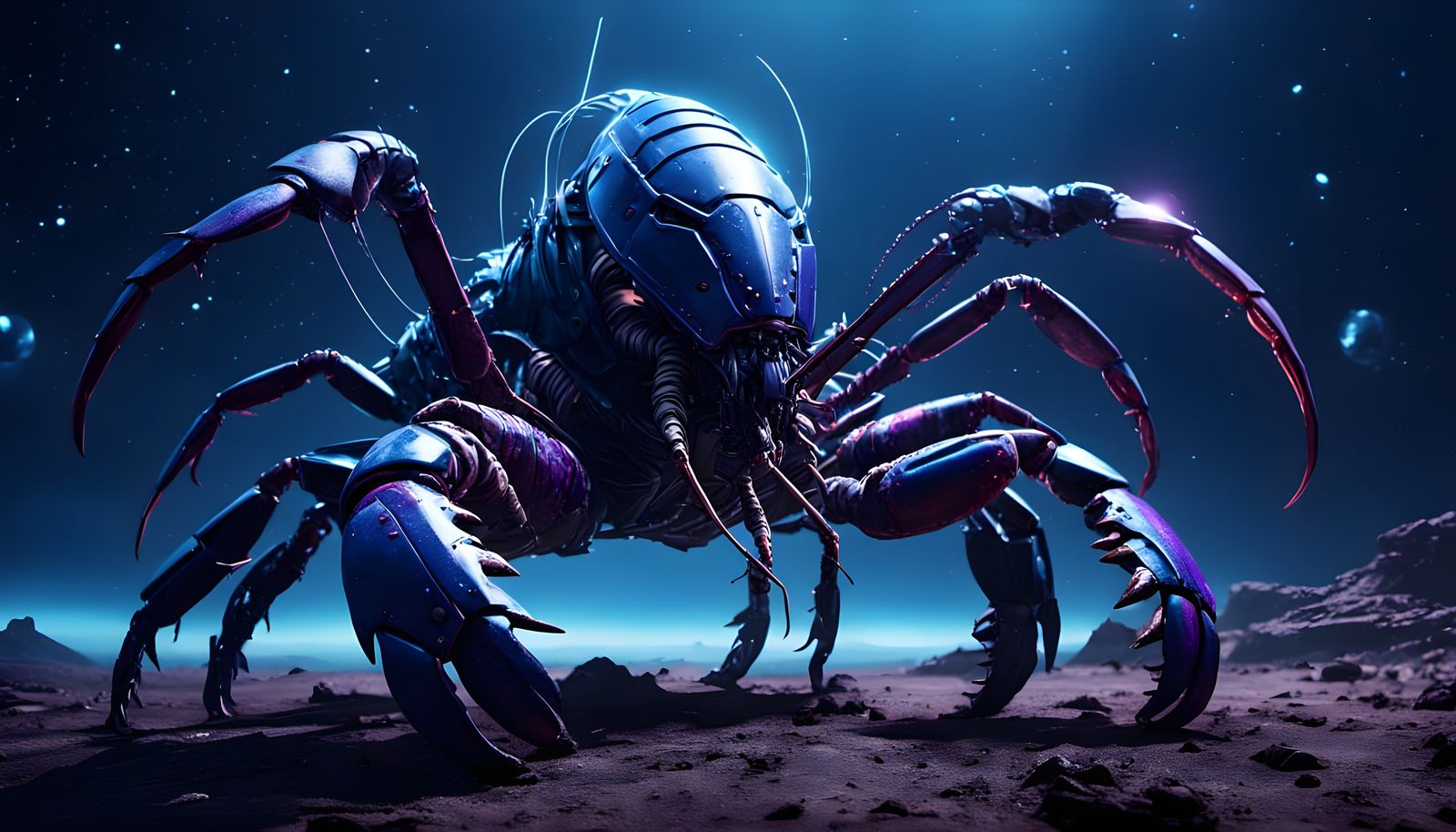 Epic Sci-Fi Lobster in the Andromeda Galaxy