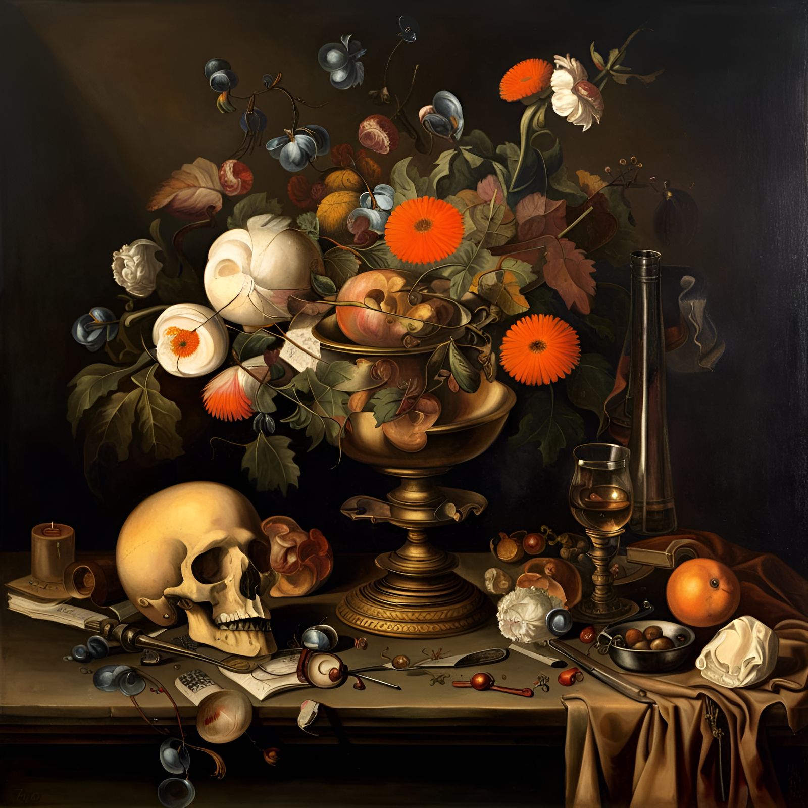 Vanitas Painting inspired by Dutch Golden Age Painter Pieter...