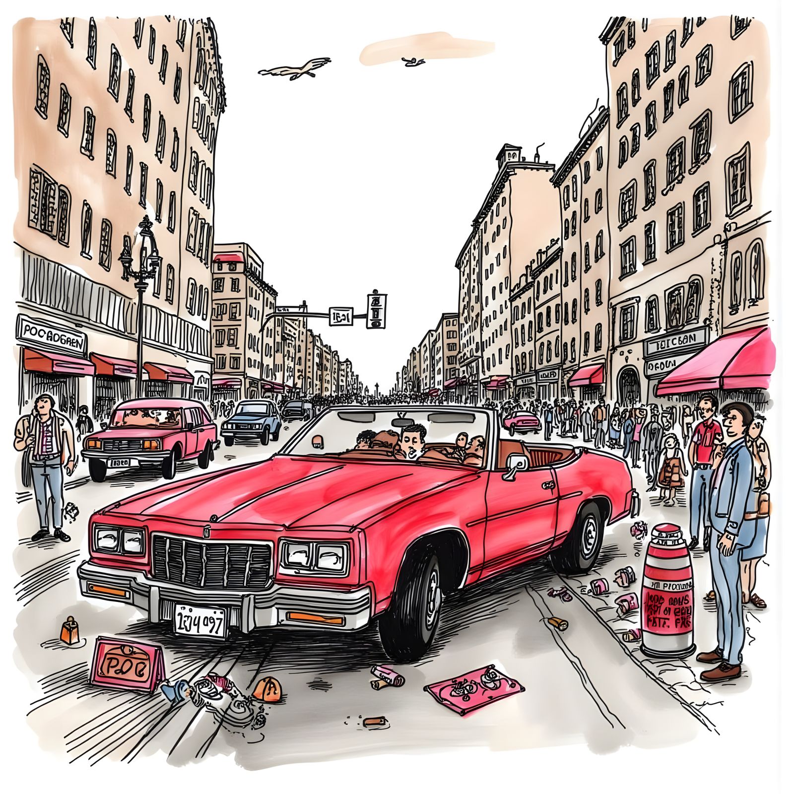 Minor Car Accident in Cal Schenkel Style