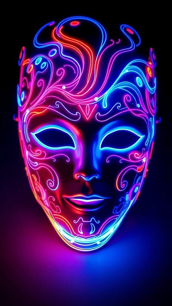 Radiant LED Masque in Futuristic Style