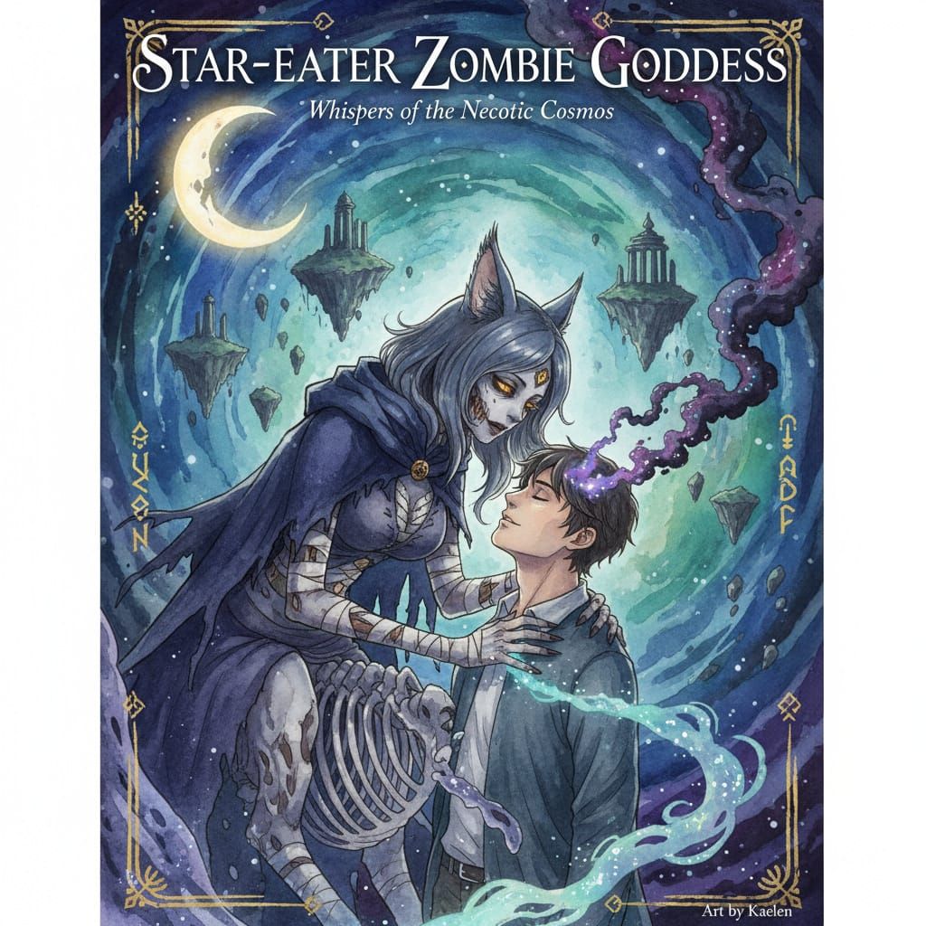 Zombie Lynx Goddess Consuming Starlight: Anime Manga Cover