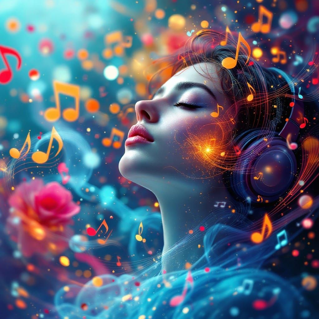 Surreal Music Connection in Vibrant Harmony