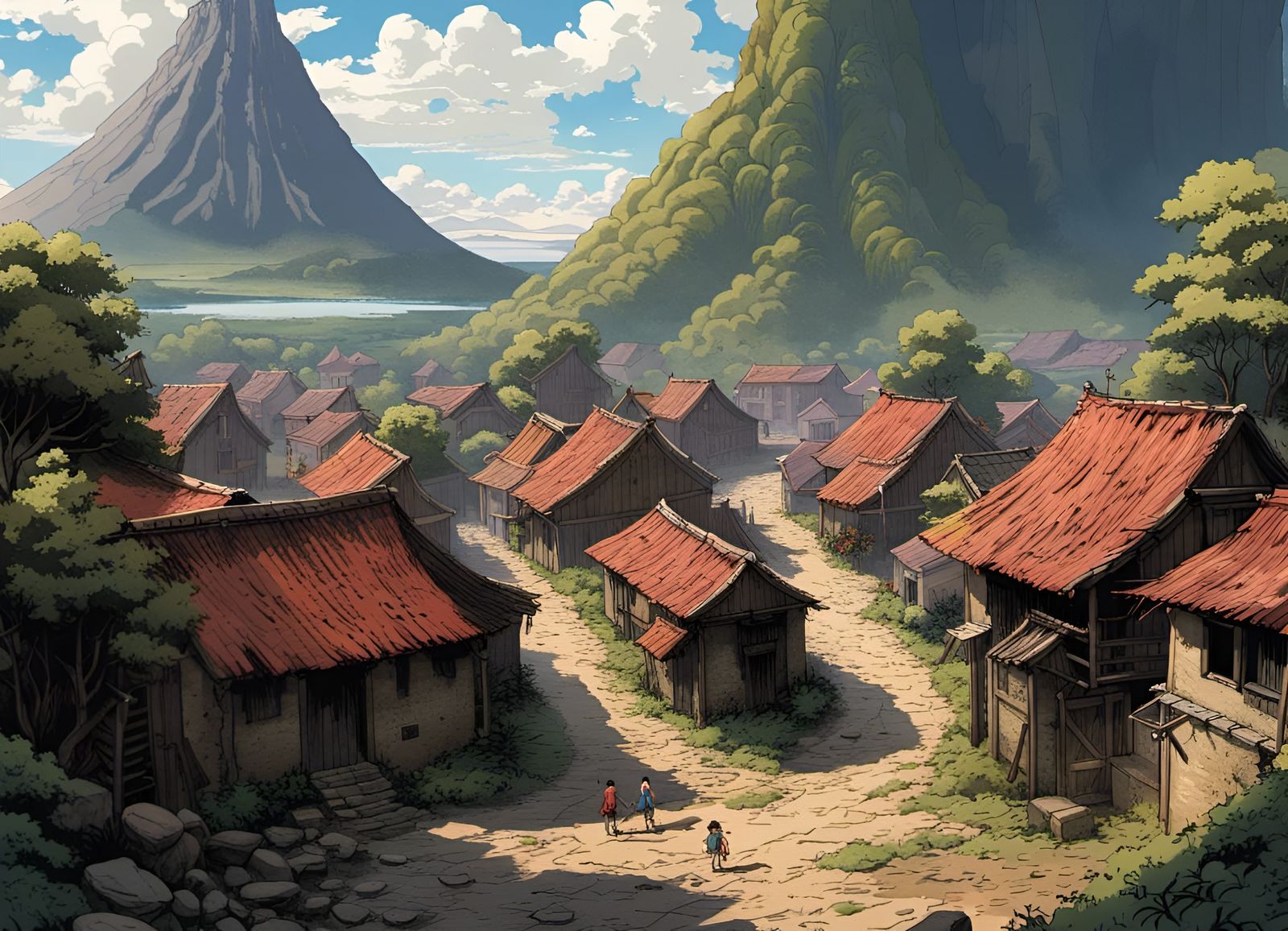 Volcanic Village: Gothic Hyperrealism in Comic Book Art