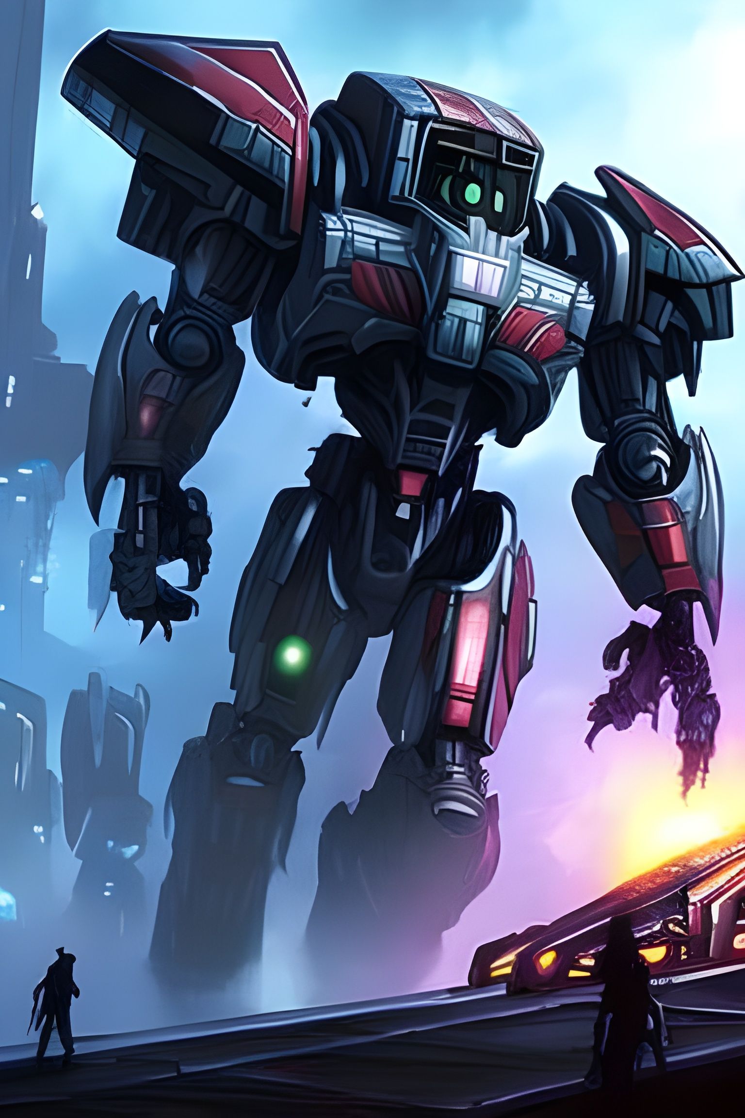 Megatron in Sci-Fi, Digital Art