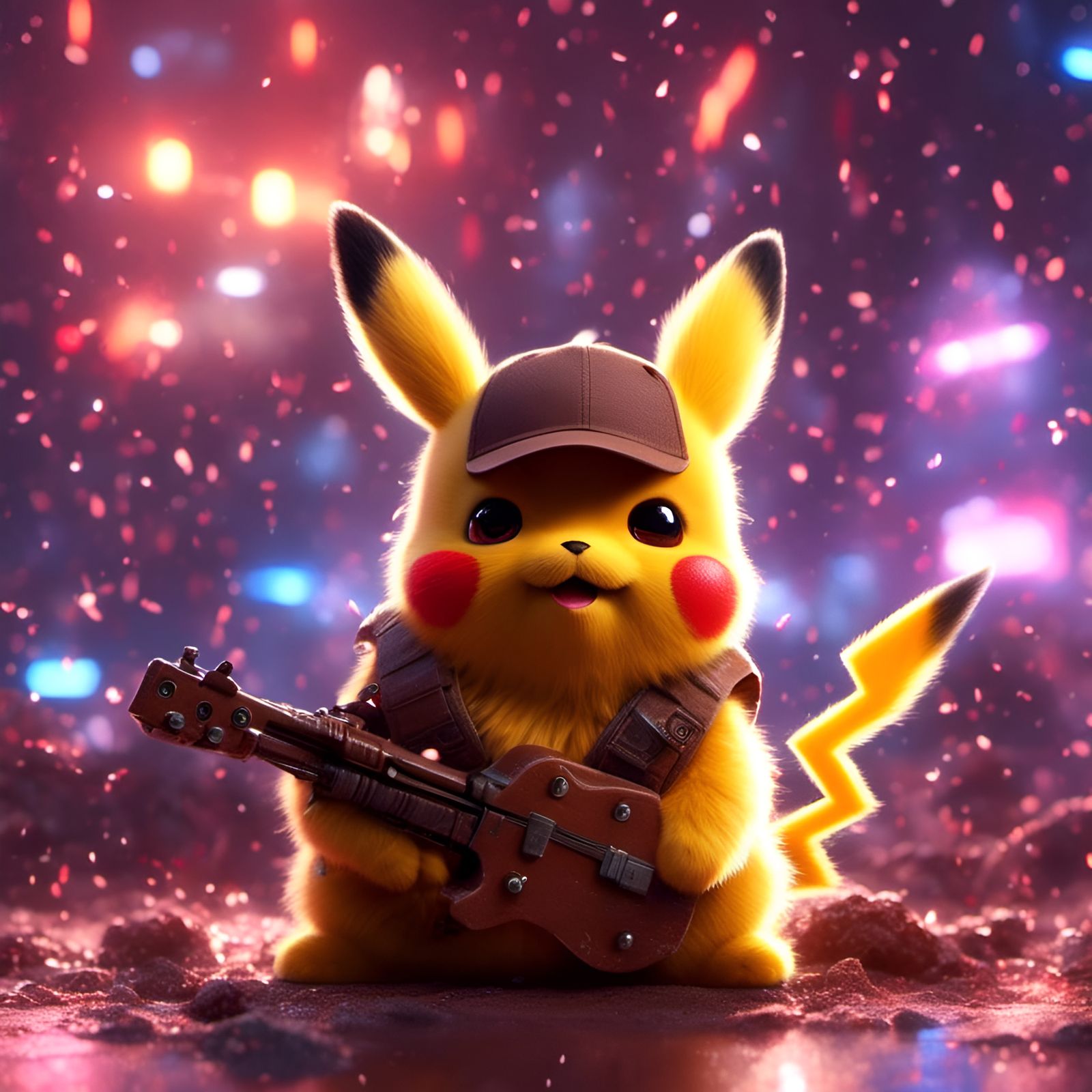 Adorable Pikachu Chewbacca Mashup Character