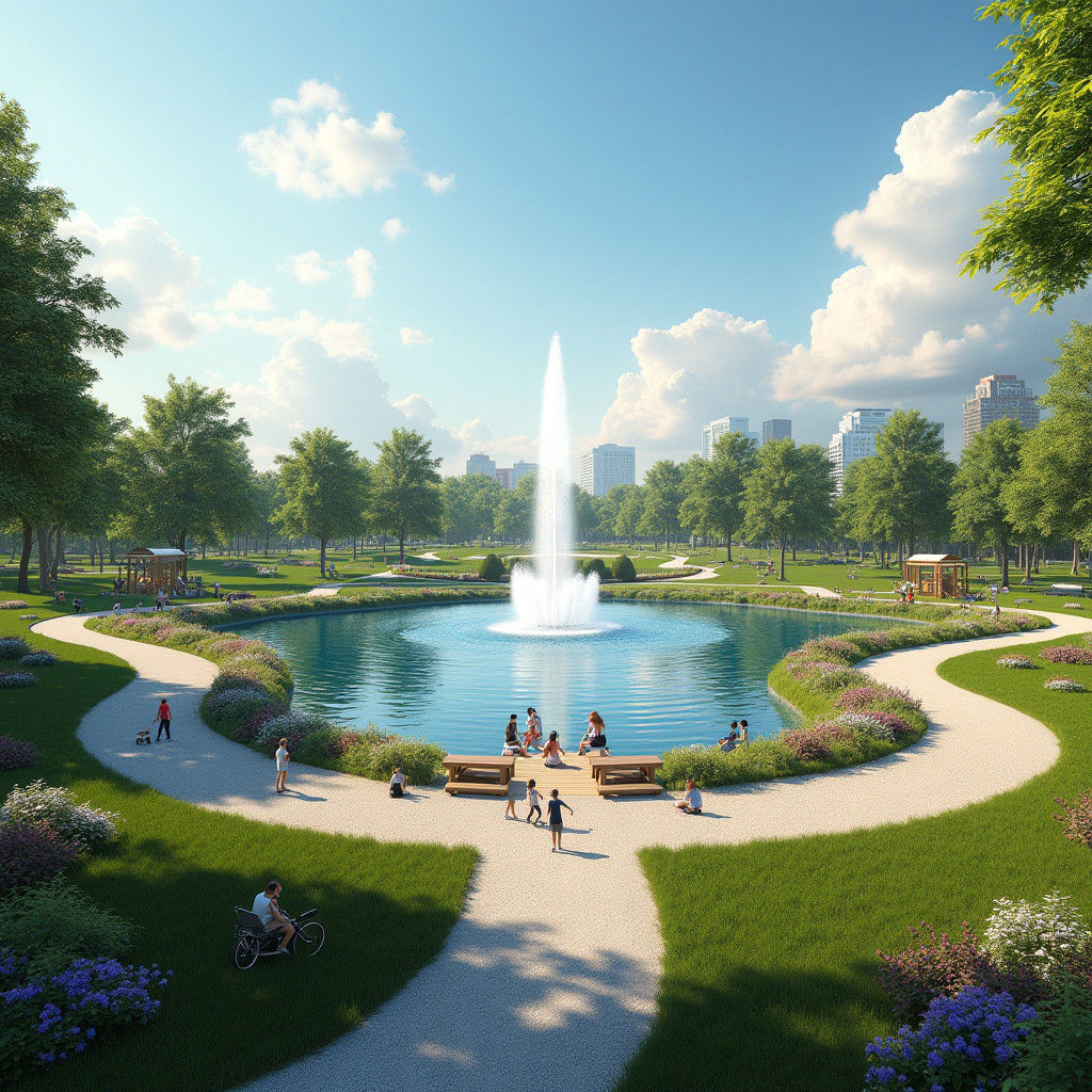 Modern City Park Reborn from Industry