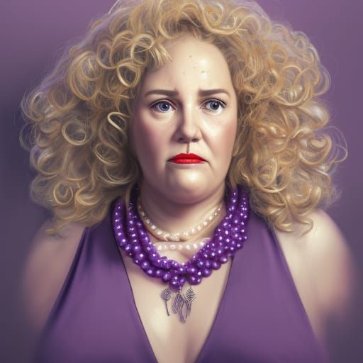 Menacing Mother with Butcher Knife: Hyperdetailed Portrait