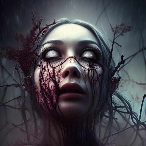 Ominous Hyperrealistic Horror Scene in Photorealistic Style