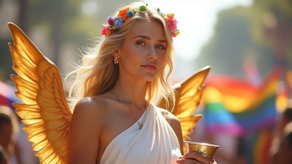 Greek Goddess Iris at Vibrant Pride Parade
