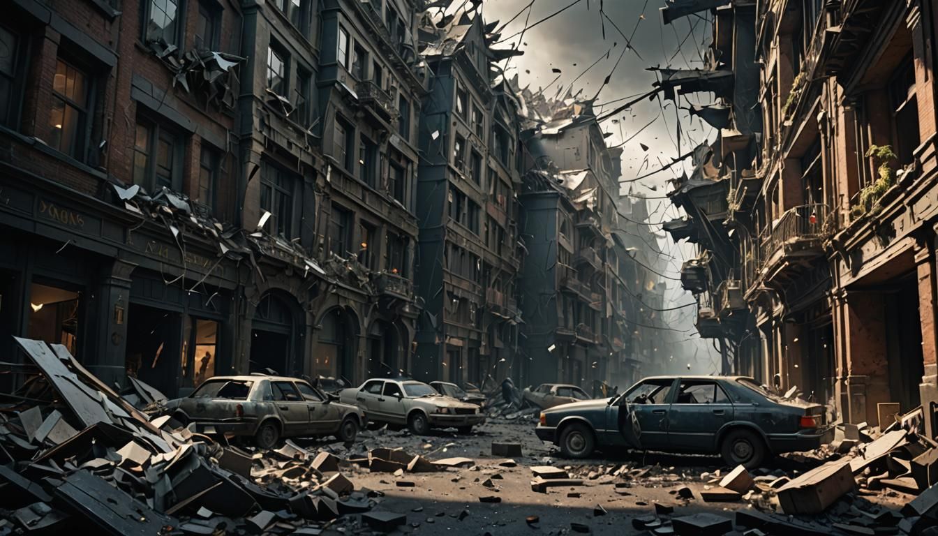 Dramatic Shattered Things Digital Matte Painting