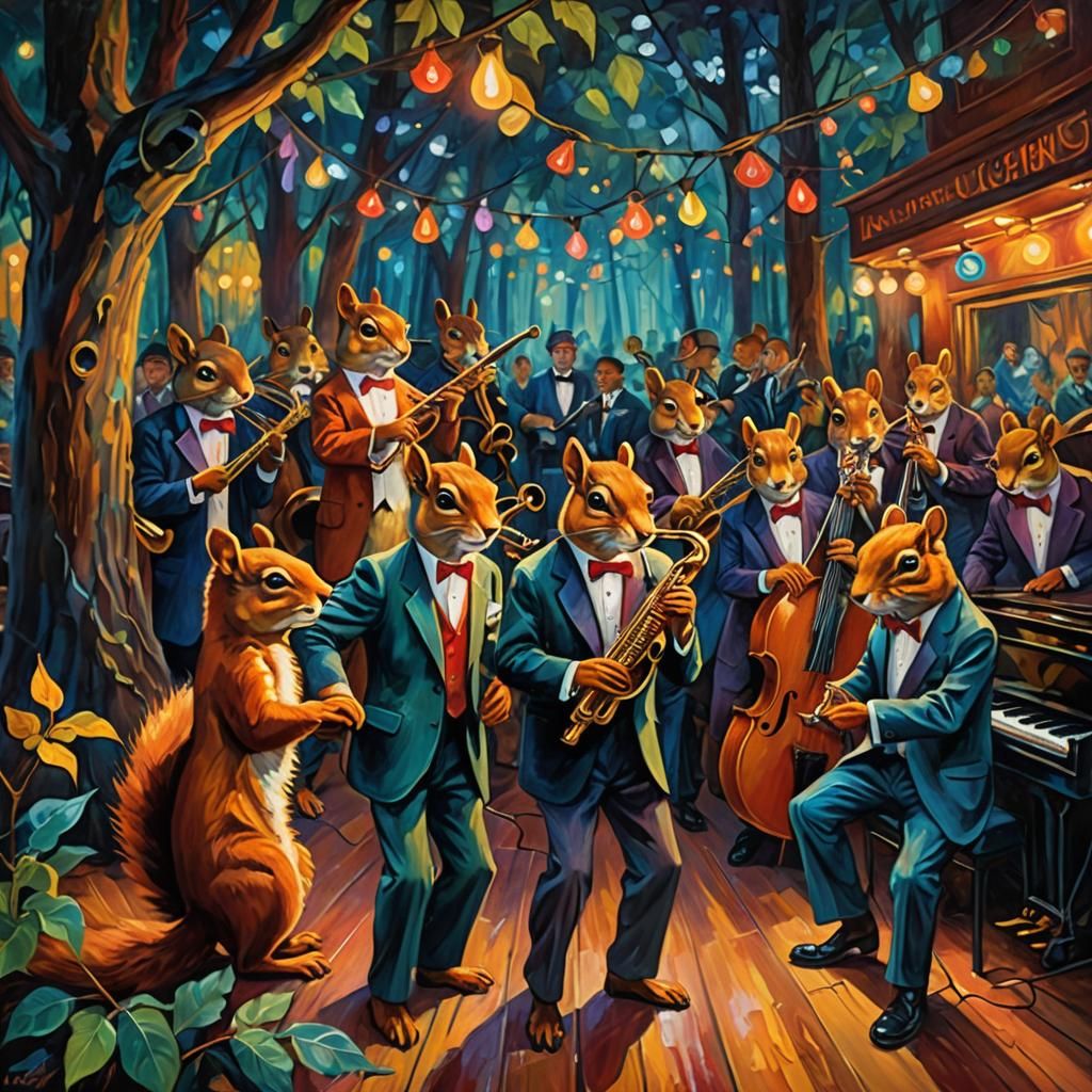 squirrels play jazz music