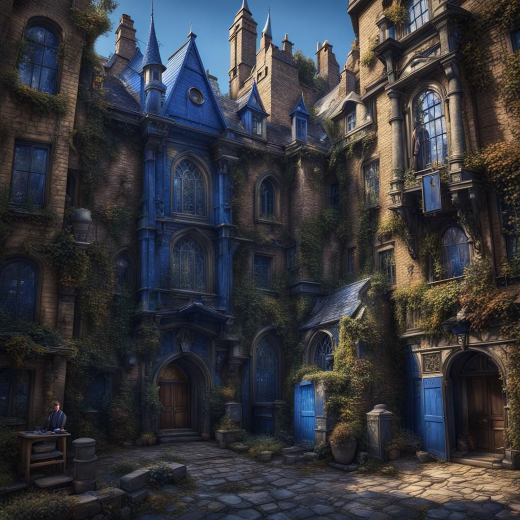 Detective Nick Knatterton in Cobalt Blue Outfit