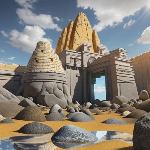 Colorful Rocks, Stones and Sand in 3D Render