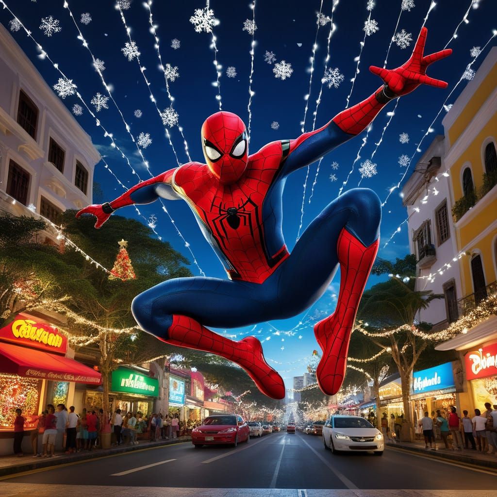 Spider-Man Celebrates Venezuelan Christmas in Vibrant Holida...