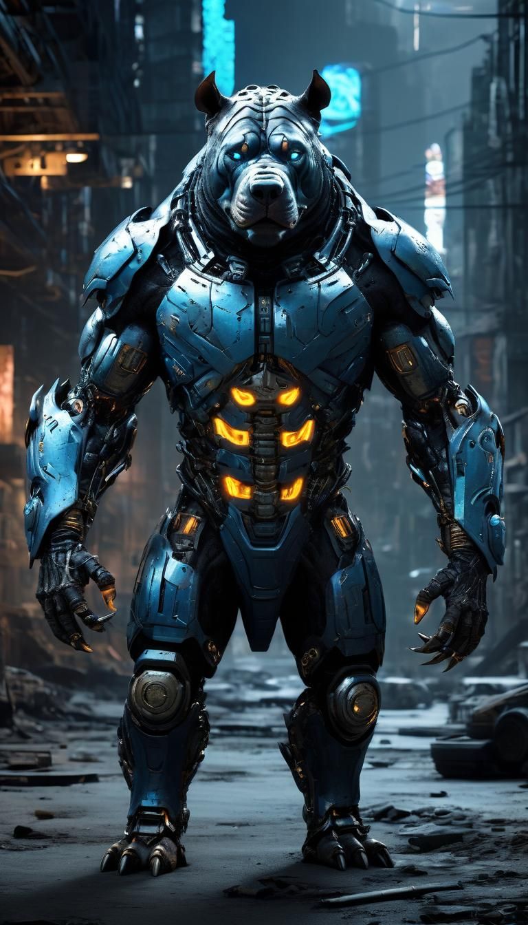 Cybernetic Beast of War-Torn Wasteland