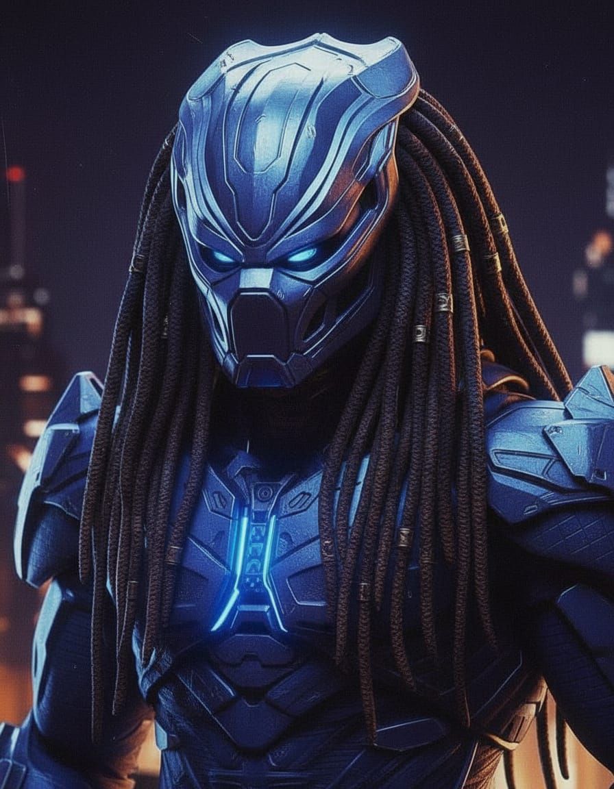 Cybernetic Predator Portrait in Cinematic Style